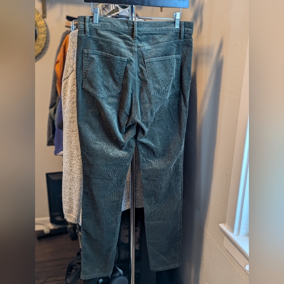 Set of Two Loft Skinny Tapered Leg Corduroy Pants; Brown and Olive - Sz. 28 - Picture 11 of 15